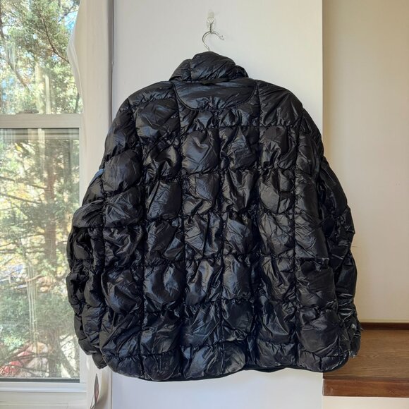 NWT Free People Pippa Packable Scunchy Glossy Puffer Jacket Black Medium - Picture 8 of 10